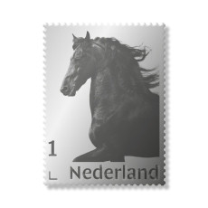 Zilveren Postzegel Het Friesse Paard 