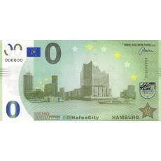 0 Euro biljet Hamburg Hafencity 