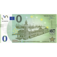  0 Euro biljet Hamburg Landungsbrücken