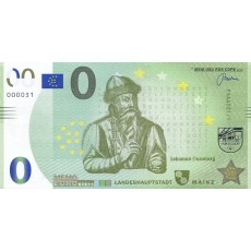 0 Euro biljet Mainz Touristeninformation 0 Euro biljet Mainz Touristeninformation