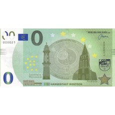 0 Euro biljet Kerk van Rostock Petri 0 Euro biljet Kerk van Rostock Petri