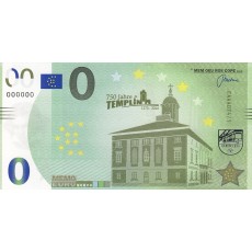 0 Euro biljet Templin 750 Jahre 