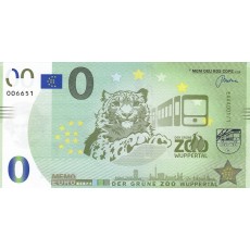 0 Euro biljet Wuppertal Zoo 